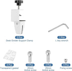 PATIKIL 2 Pcs 1/8" to 1/2" Adjustable Desk Divider Partition Clips, Aluminum - Image 3
