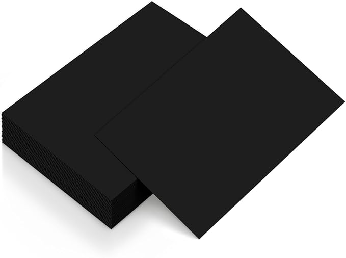50 Sheets Black Cardstock 8.5 x 11 Thick Paper, Goefun 80lb Card Stock Paper by Goefun