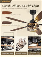 52 inch farmhouse ceiling fan with light and, close-up detail