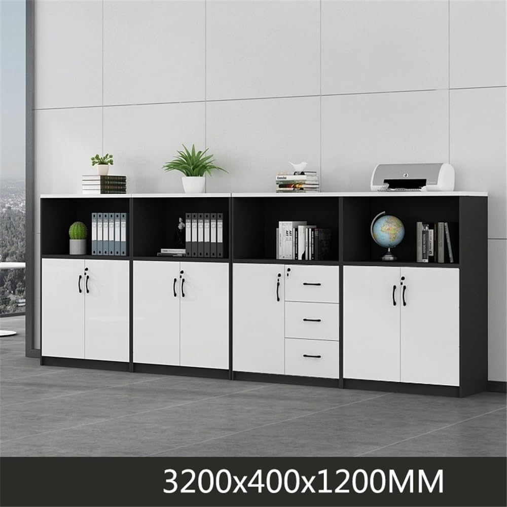 Filing Cabinet White/Black Wooden File Cabinet Multiple Combination Pack Removable Multi-Door Multi-Drawer Storage Office
