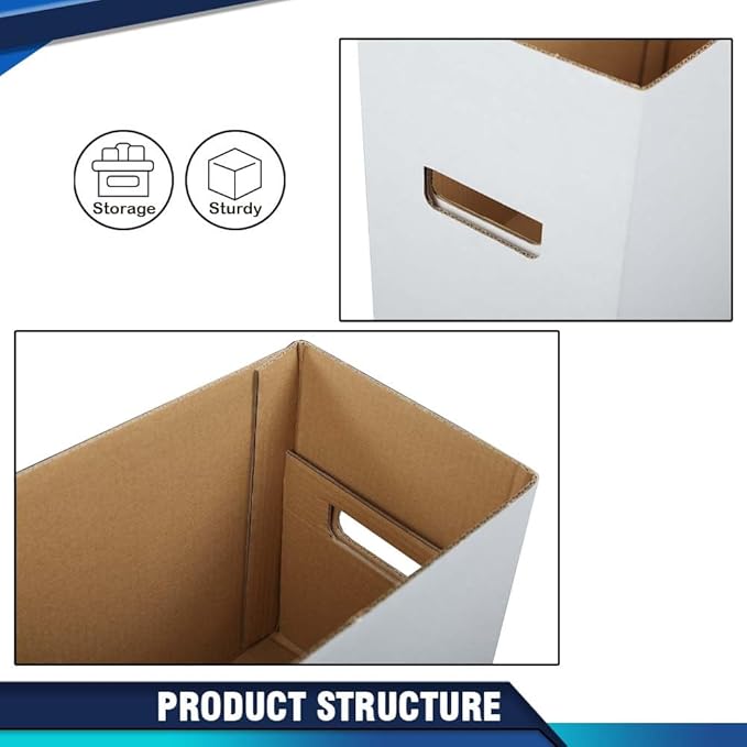 PIT66 5 Pcs Comic Book Storage Boxes, Holds 150-175 Comics Each, Collapsible - Image 7