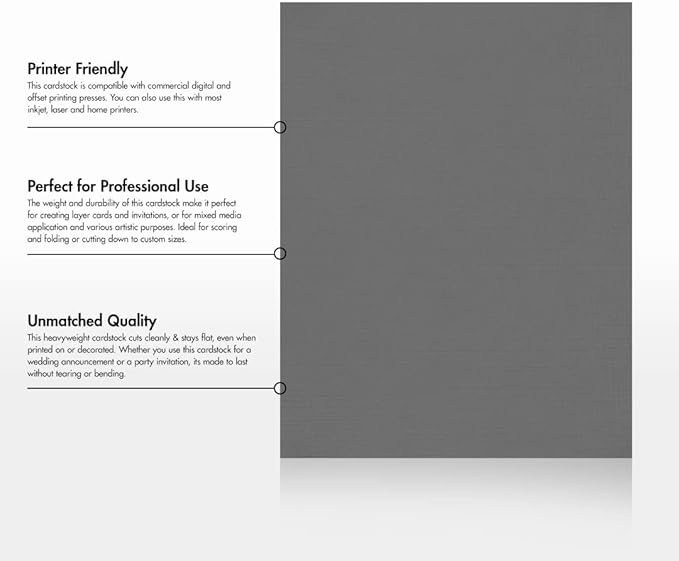 LUXPaper 8.5" x 11" Cardstock | Letter Size | Sterling Gray Linen | 100lb. - Image 8