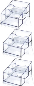 Meschett 3 Pack Clear Acrylic Business Card Holder, 3 Tier Premium Acrylic by MESCHETT