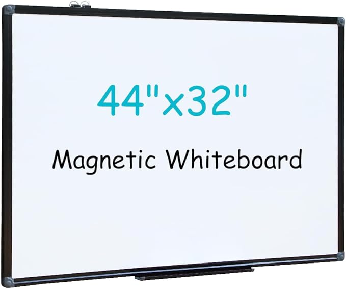 XIWODE 32x44 Inch Magnetic Dry Erase Whiteboard，Black Aluminum Frame by XIWODE