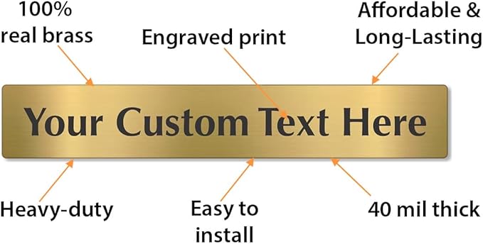 SmartSign Custom Brass Sign - Image 4
