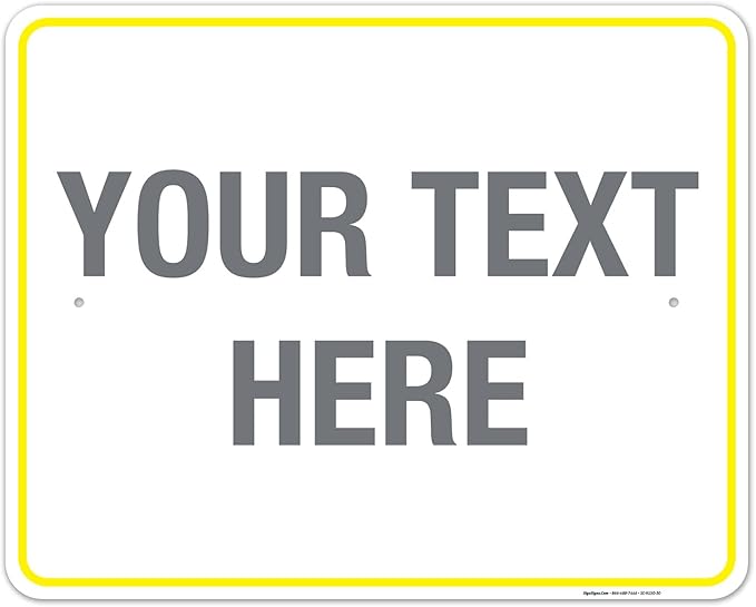 Personalized Custom Customize for Office, Delivery Yellow Sign, 24x30 Inches by SigoSigns