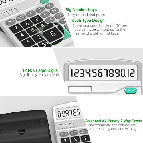 Solar & AA Battery Dual Power Electronic Calculator - Image 3