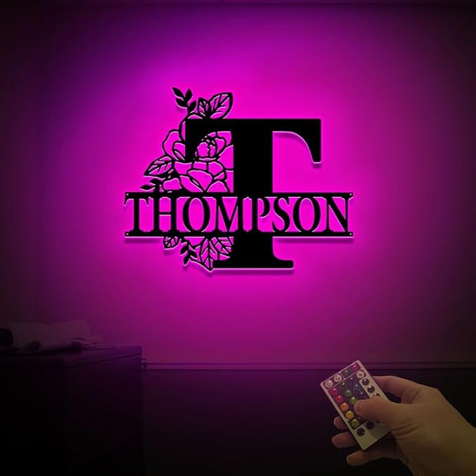 Custom Metal Signs | Personalized Monogram Name Sign | Outdoor Wall Art - Image 4
