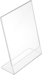 NIUBEE 6Pack Slant Back Acrylic Sign Holder 5x7 inches, Desktop Flyer Holder - Image 6