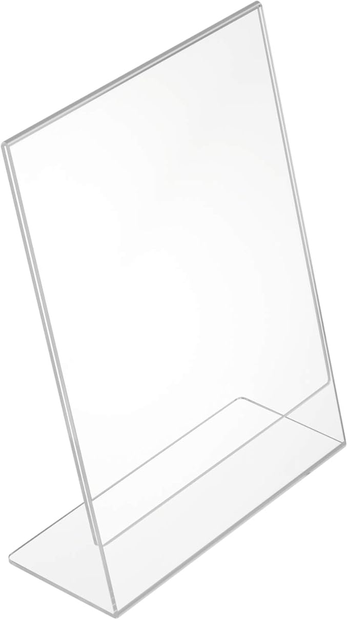 NIUBEE 6Pack Slant Back Acrylic Sign Holder 5x7 inches, Desktop Flyer Holder - Image 6