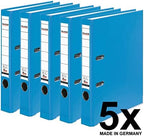 Falken Coloured Polypropylene Plastic Binder, Pack of 3 or 5 5er Pack Schmal Aqua
