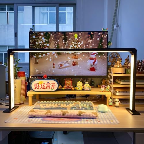 Foldable Half Moon Light for Nail Desk, 48W Rectangle Nail Tech Lamp, 33in LE...