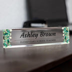 Signs ByLITA Floral Pattern Customized Nameplate | Eucalyptus Personalized Full - Image 2