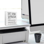 Supervisor Gifts for Women Funny Office Decor, Sarcastic Wooden Box Sign - Image 6