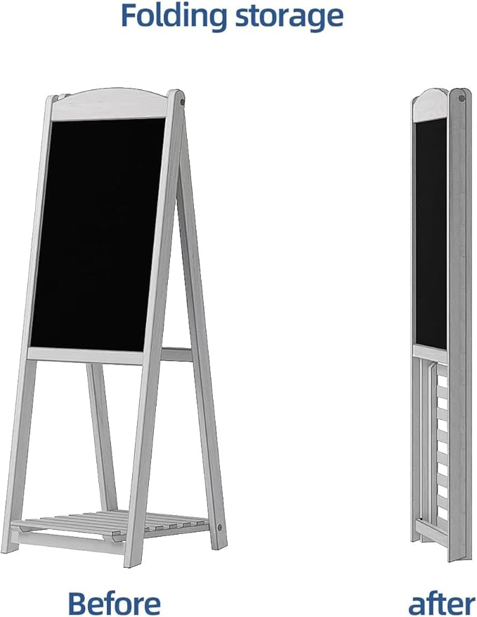 INNOVART Magnetic A-Frame Chalkboard Sign, Sidewalk Sign 45" x 17" - Image 2