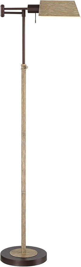 Regency Hill Jenson Rustic Farmhouse Industrial Swing Arm Pharmacy Floor Lamp - Image 7