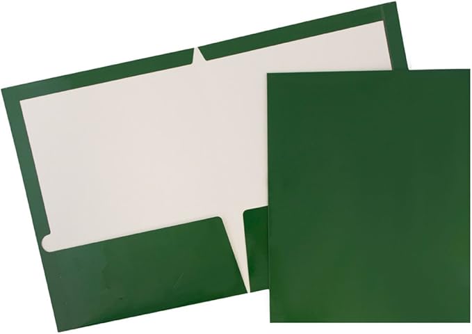 JAM PAPER Laminated Two Pocket Glossy School Folders by JAMPaper