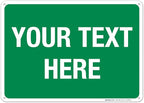 Personalized Custom Green Background Customize by SigoSigns