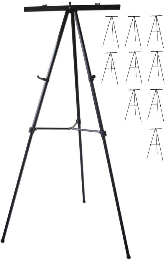 Pack of 10-Lightweight Aluminum Flip-Chart Presentation Easel by Audio-VisualDirect