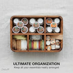 dstuff acacia wood coffee station organizer for countertop, view 9