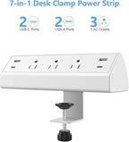 Desk Clamp Power Strip, 40W Fast Charging Station, Desktop Mount Surge Protector - Image 2