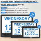 soobest dementia clocks for seniors, 7” digital date shown in use