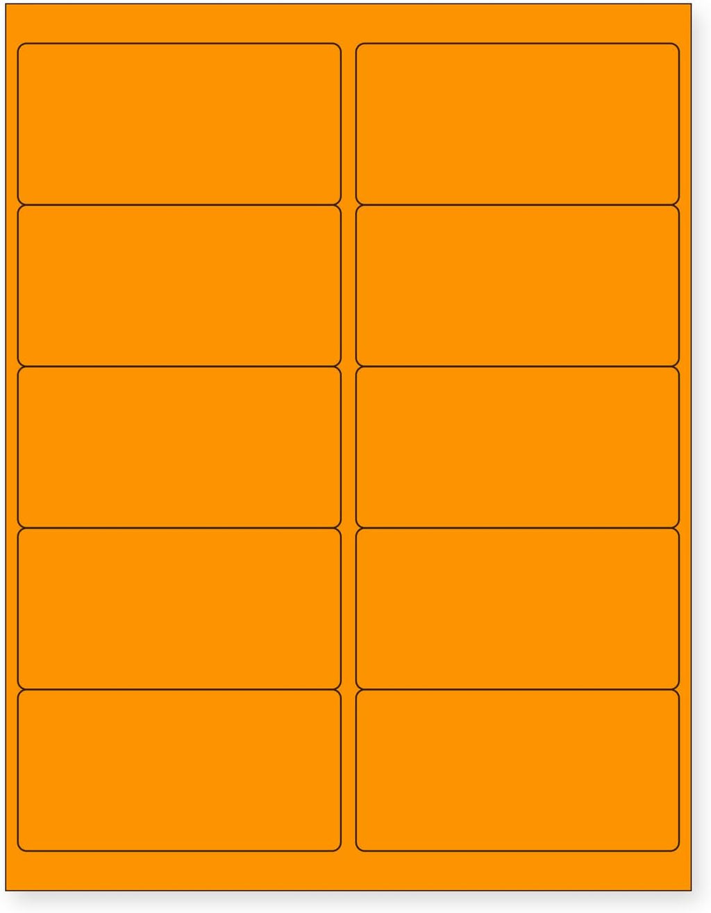 NextDayLabels - 8-1/2 x 11 Neon Color High Light Fluorescent Labels