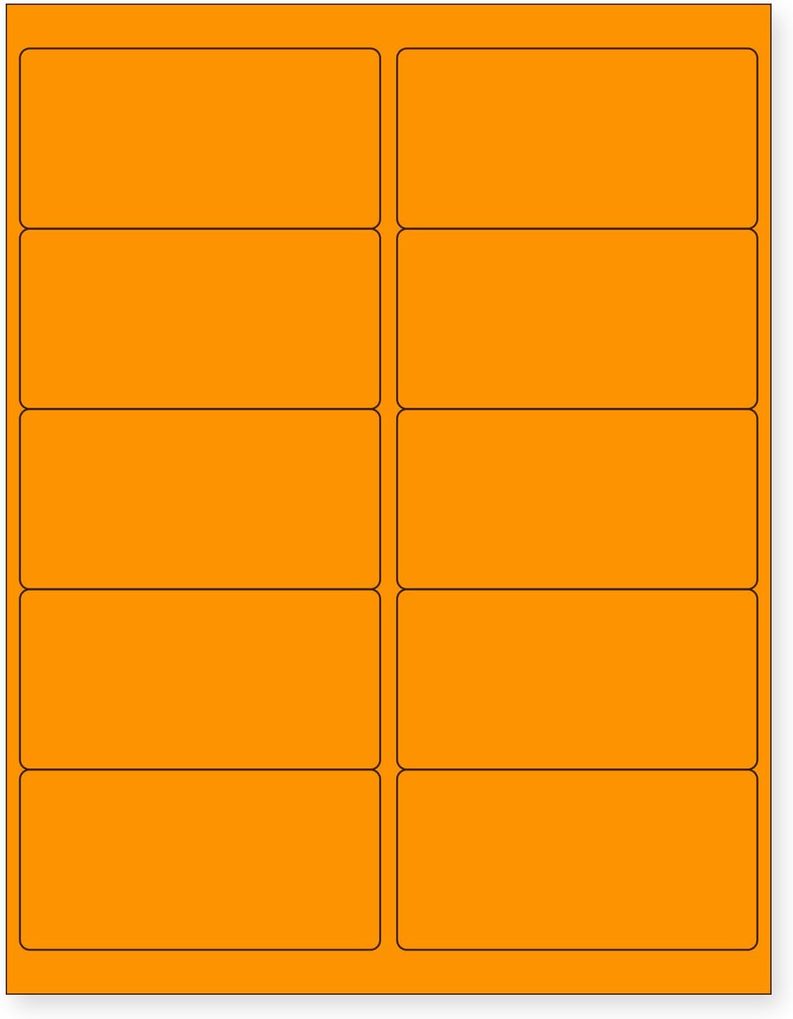 NextDayLabels - 8-1/2 x 11 Neon Color High Light Fluorescent Labels