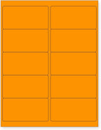 NextDayLabels - 8-1/2 x 11 Neon Color High Light Fluorescent Labels by NextDayLabels