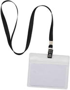 Beebel Gray Lanyards 100 Pack Nylon Flat Badge Lanyard - Image 4