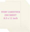 Acrux7 200 Sheets Ivory Cardstock 8.5 x 11 Inch Cream White Card Stock Paper by Acrux7