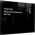 Glass Black Board Magnetic Dry Erase Board by Unknown
