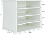 PAG Mail Sorter Organizer, Wood Countertop Literature Organizer, Office - Image 3