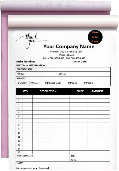 Custom Carbonless Sales Invoice Form Books by Unknown