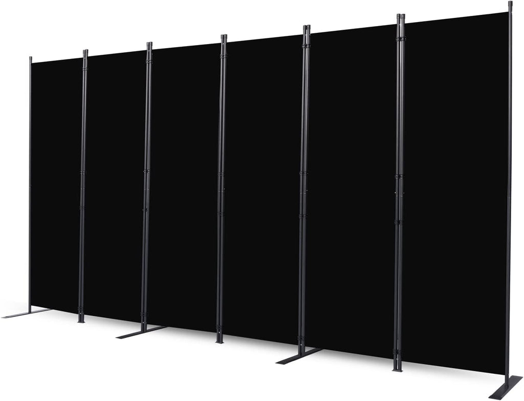 CHOSENM Room Divider, 6 Panel Folding Privacy Screens