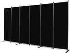 CHOSENM Room Divider, 6 Panel Folding Privacy Screens