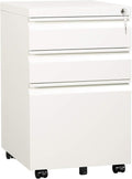 devaise 3 drawer mobile file cabinet, fully assembled, main product view