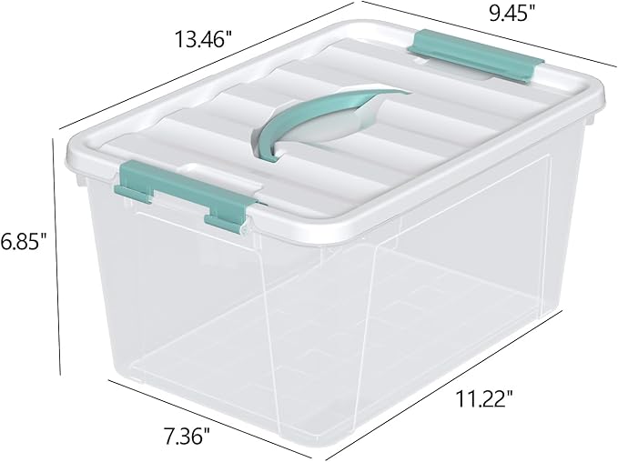 Loiycg 6 Pack Plastic Latching Box - Image 2