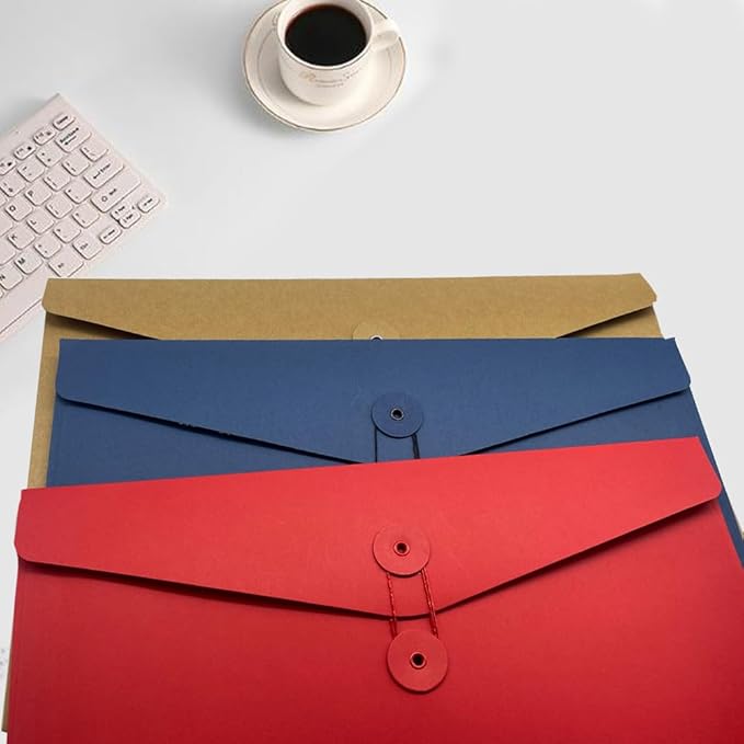 10pcs A4 Kraft Paper Envelopes Portfolio Foolscap File Folders Document Folder - Image 7
