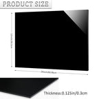 2 Pieces Black Acrylic Sheet, 18 x 24 Inch 1/8 Inch Thick, Home Decor, Display - Image 2