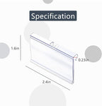 Diteje 20 Pack Plastic Wire Shelf Label Holder, Shelving Rack Retail Sign Hook - Image 7