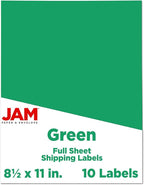 JAM PAPER Full Sheet Shipping Labels by JAMPaper