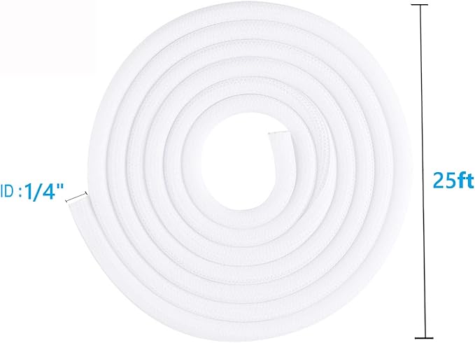 QCSIW 1/4" x25ft Split Sleeve Wire Loom Tubing - Image 8