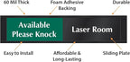 SmartSign Laser Room Available/Do Not Enter Please Knock Slider Sign, 2.25" x - Image 4