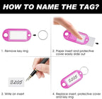 Key Tags, Key Labels, 10 Pack Plastic Key Tags - Image 3