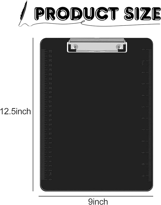 HERKKA 25 Pack Plastic Clipboards, A4 Letter Size, 12.5 x 9 Inch - Image 2