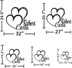 Personalized Valentines Metal Wall Sign, Custom Infinity Heart Love Couple Name - Image 4