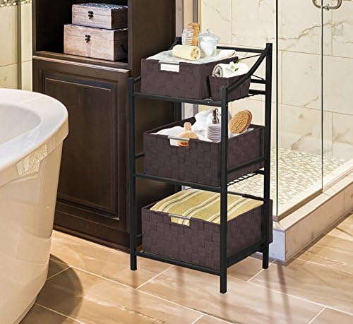 Sorbus Baskets for Organizing, 7-Piece Hand-Woven Storage Set (Chocolate)