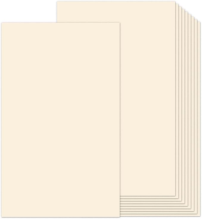 8.5x14 Cream Cardstock, 65lb Legal Size Card Stock 100 Sheets, Goefun by Goefun