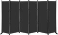 MAYOLIAH 6 Panel Folding Privacy Screen 9ft Wide, 6ft Tall Partition Room by MayoliahHome